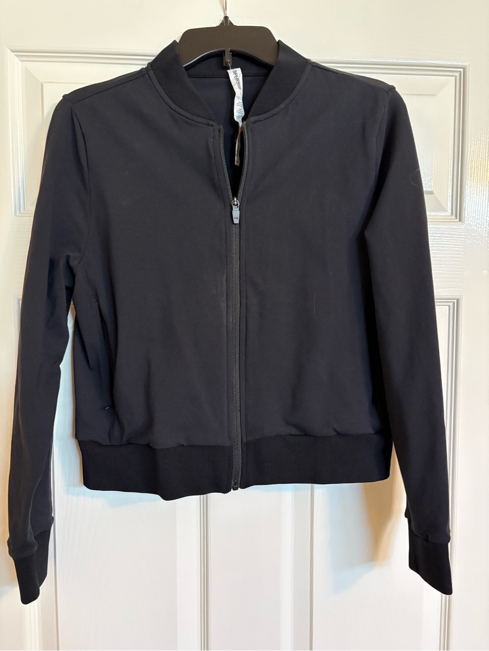 SPLITS 59 Women’s Black Bomber Jacket Lightweight Zip Front S